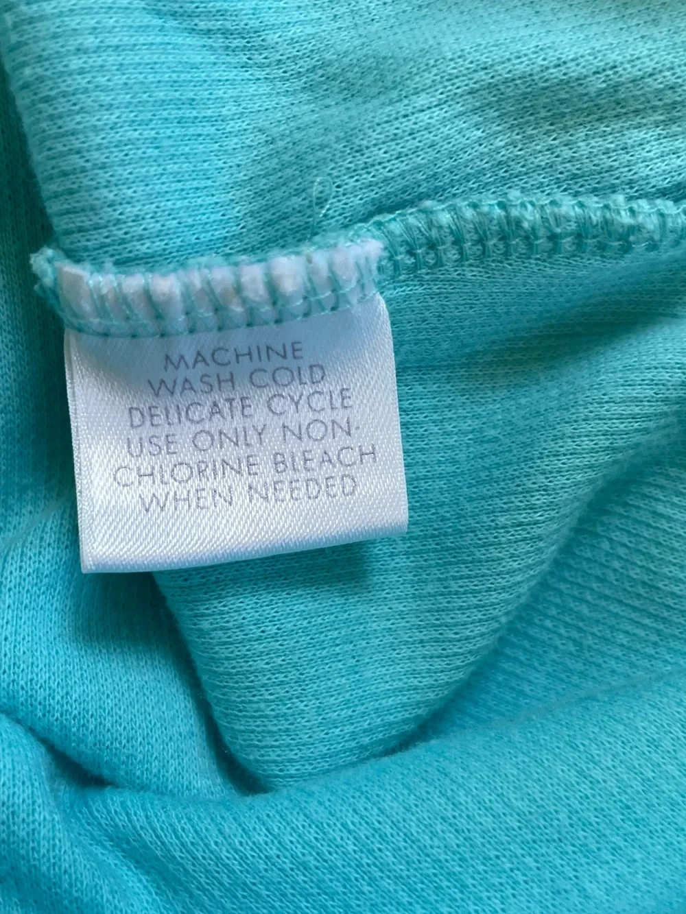 Clarity Tank Top Aqua Teal Ribbed Waffle Cotton Spandex Women Size M Summer